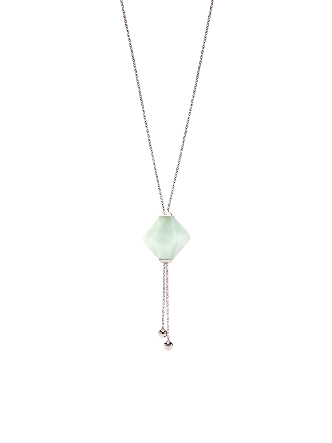 Gliding Crystal Necklace (Twin pyramid)